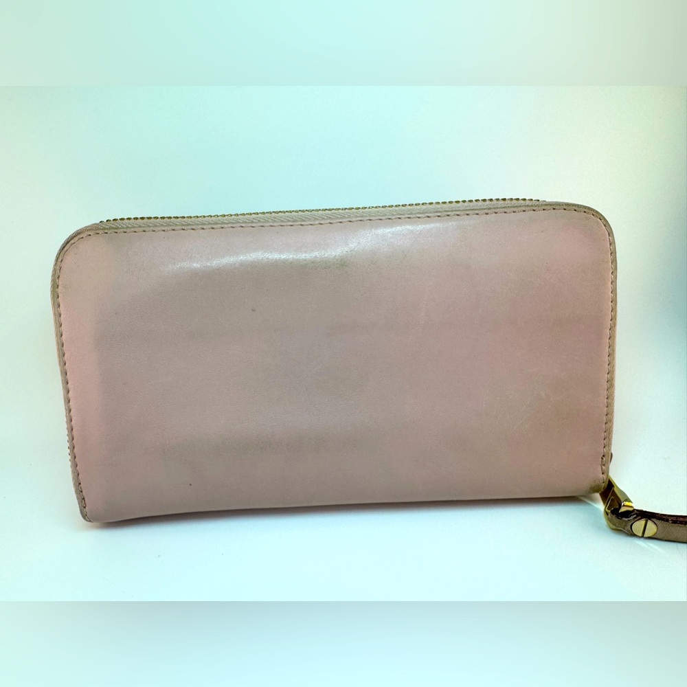 Chloé Continental Wallet Light Blush Pink Bow Zip Around Wallet Gold Hardware - Picture 3 of 16